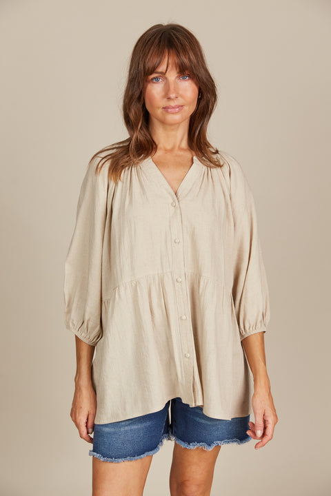 Amelie Button Top