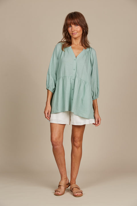 Amelie Button Top