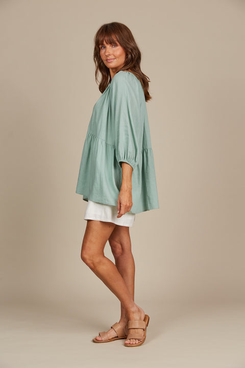 Amelie Button Top