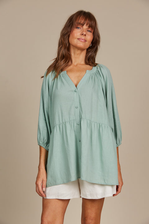 Amelie Button Top