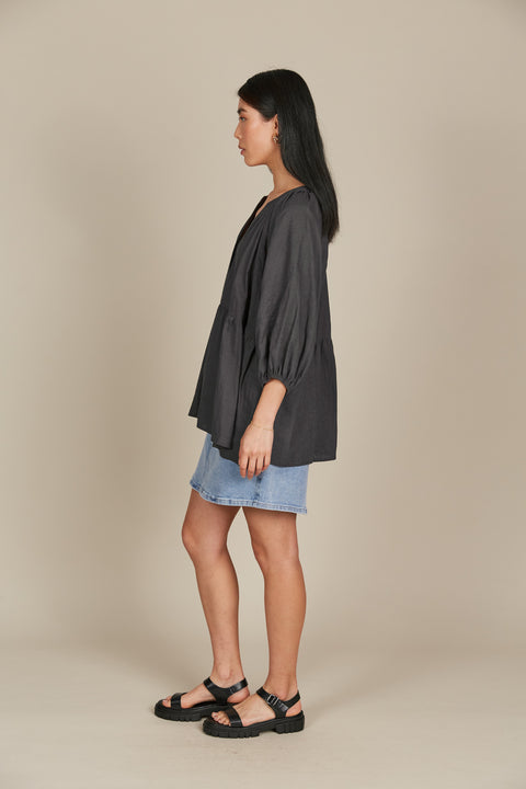 Amelie Button Top