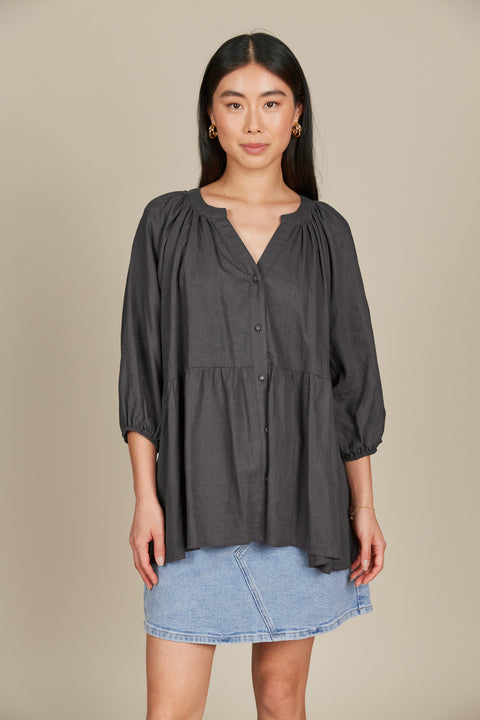 Amelie Button Top