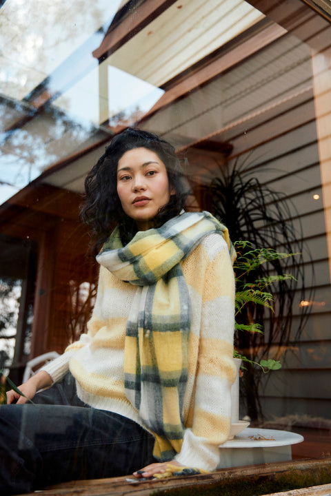 Sloane Check Scarf - Willow Collective Mudgee