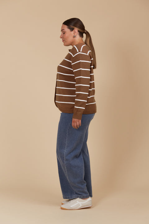 Juno Stripe Jumper/Cardigan