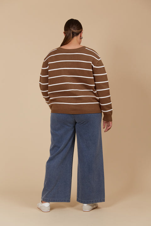 Juno Stripe Jumper/Cardigan