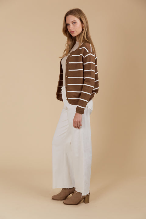 Juno Stripe Jumper/Cardigan