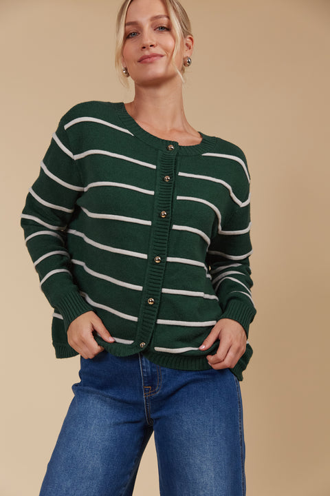 Juno Stripe Jumper/Cardigan