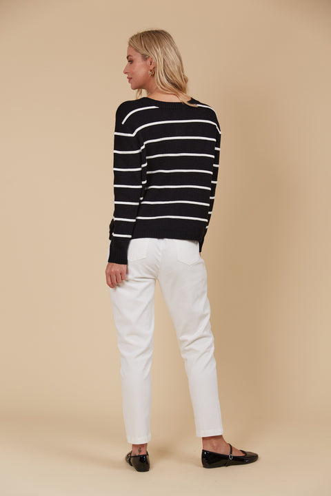Juno Stripe Jumper/Cardigan