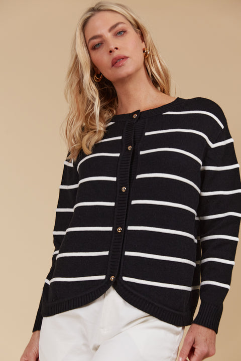 Juno Stripe Jumper/Cardigan