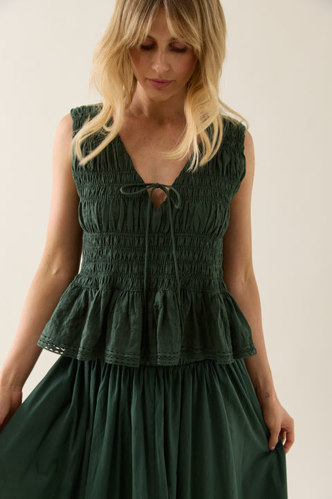 Esther Shirred Tank