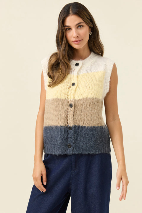 Pallas Stripe Knit Vest - Willow Collective Mudgee