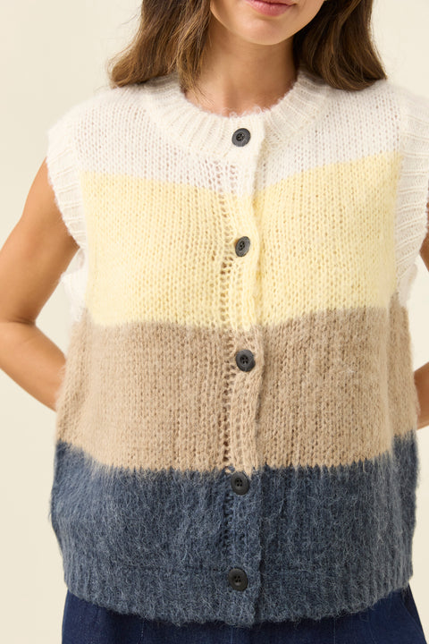 Pallas Stripe Knit Vest - Willow Collective Mudgee