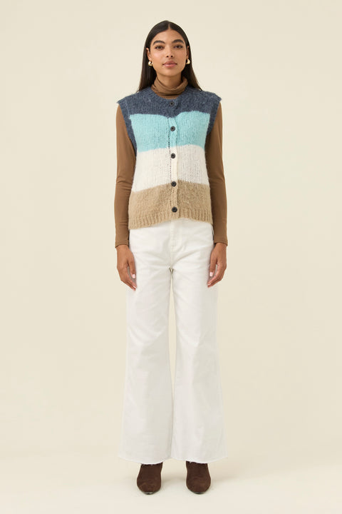 Pallas Stripe Knit Vest - Willow Collective Mudgee
