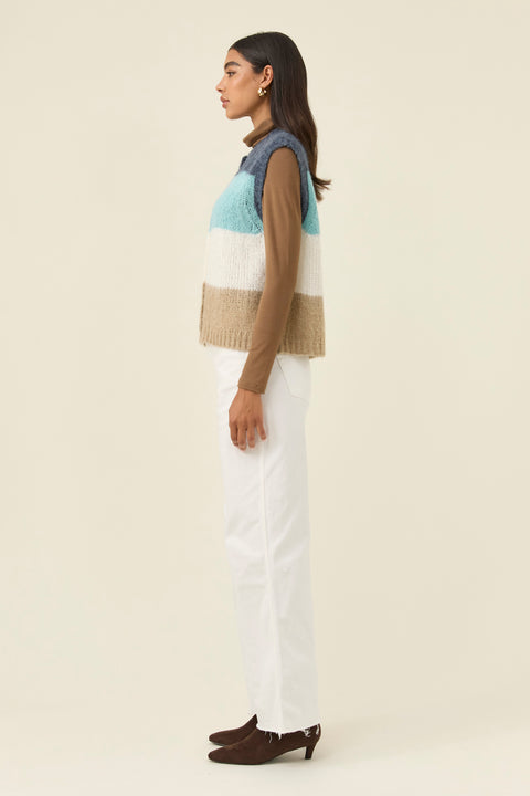 Pallas Stripe Knit Vest - Willow Collective Mudgee