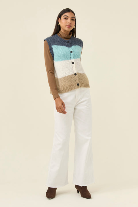 Pallas Stripe Knit Vest - Willow Collective Mudgee
