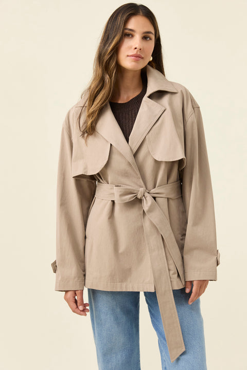 Farida Cropped Trench - Willow Collective Mudgee