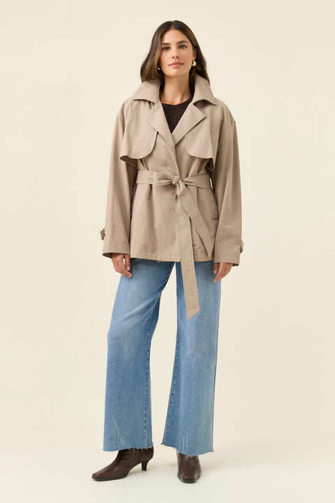Farida Cropped Trench - Willow Collective Mudgee