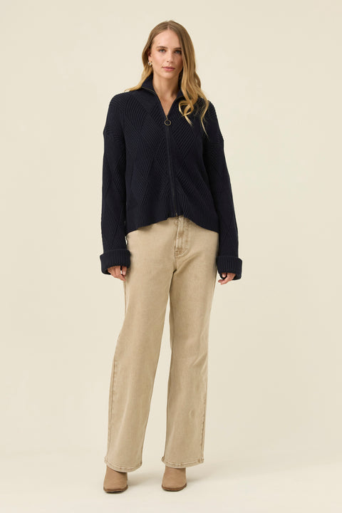 Sadie Zip Jumper - Willow Collective Mudgee