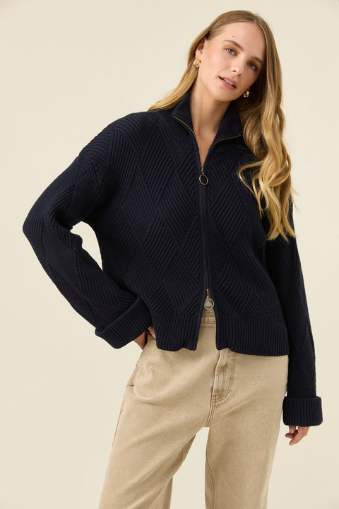 Sadie Zip Jumper - Willow Collective Mudgee