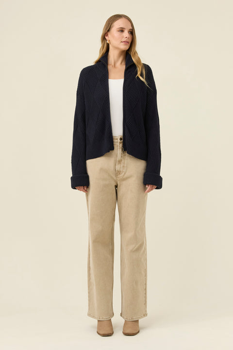 Sadie Zip Jumper - Willow Collective Mudgee