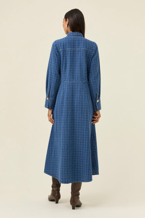 Sloane Denim Maxi Dress - Willow Collective Mudgee