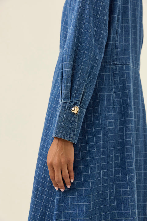 Sloane Denim Maxi Dress - Willow Collective Mudgee