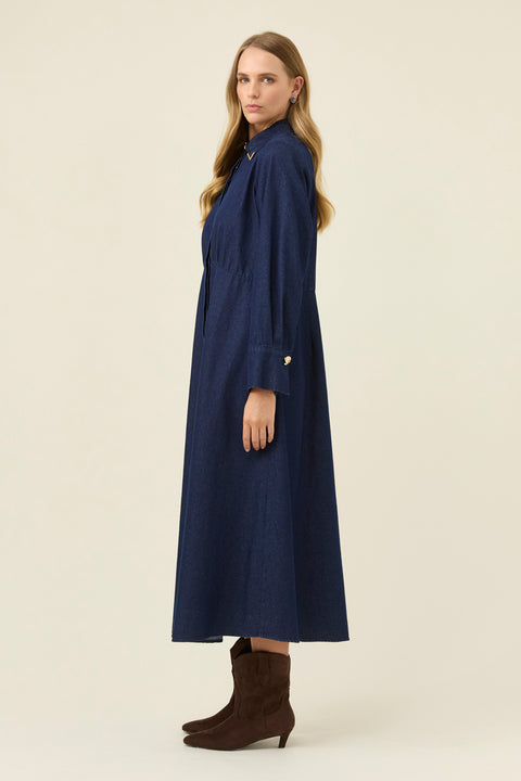 Sloane Denim Maxi Dress - Willow Collective Mudgee