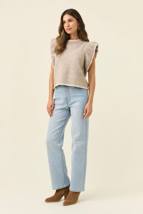Athena Frill Knit Top - Willow Collective Mudgee