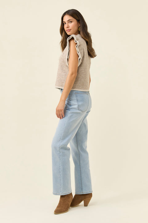 Athena Frill Knit Top - Willow Collective Mudgee