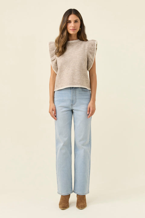 Athena Frill Knit Top - Willow Collective Mudgee