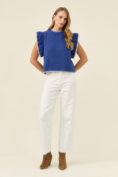 Athena Frill Knit Top - Willow Collective Mudgee