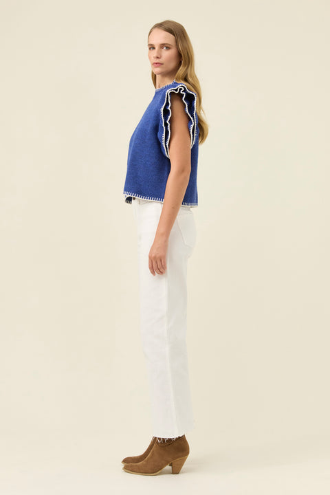 Athena Frill Knit Top - Willow Collective Mudgee
