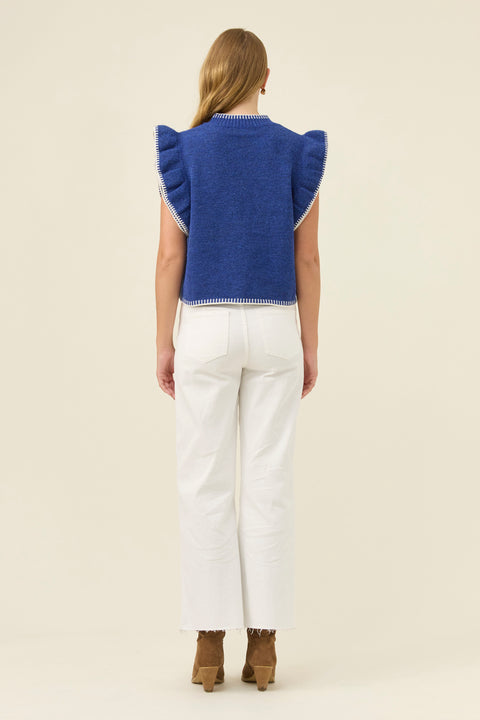 Athena Frill Knit Top - Willow Collective Mudgee