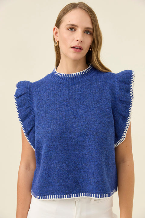 Athena Frill Knit Top - Willow Collective Mudgee