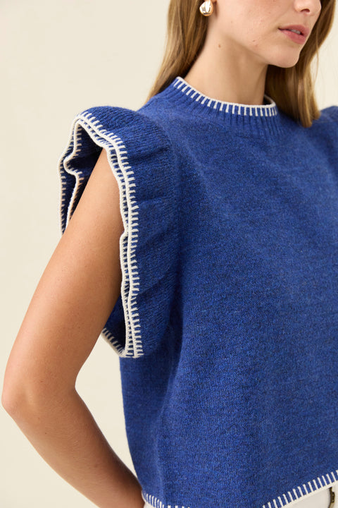 Athena Frill Knit Top - Willow Collective Mudgee