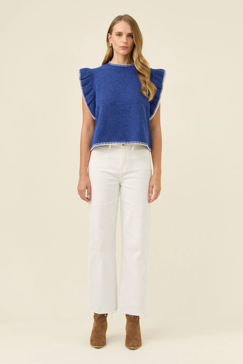 Athena Frill Knit Top - Willow Collective Mudgee