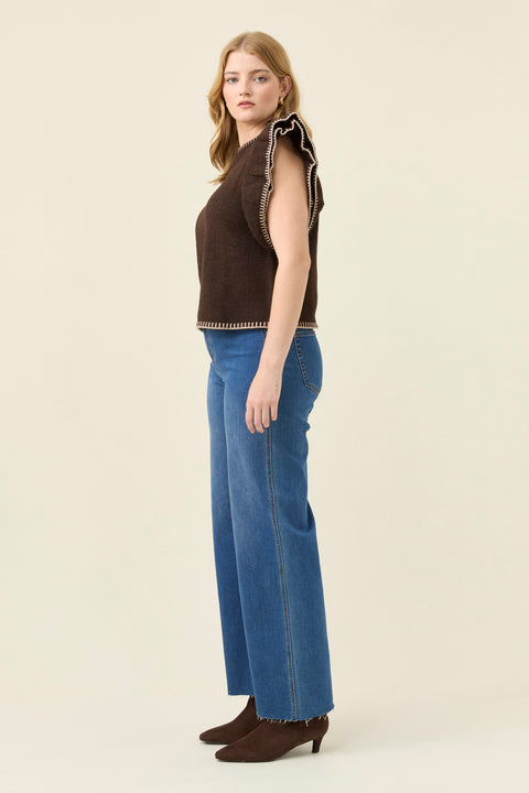 Athena Frill Knit Top - Willow Collective Mudgee