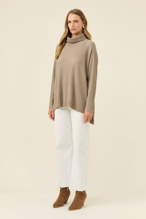 Juno Relaxed Roll Neck Jumper - Willow Collective Mudgee