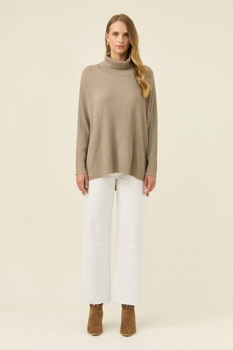 Juno Relaxed Roll Neck Jumper - Willow Collective Mudgee