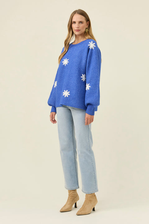 Miru Stitch Flower Jumper - Willow Collective Mudgee