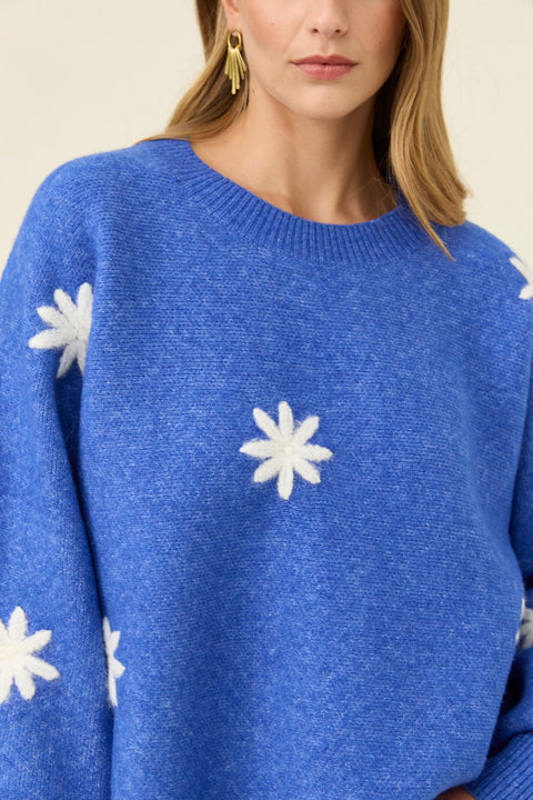 Miru Stitch Flower Jumper - Willow Collective Mudgee