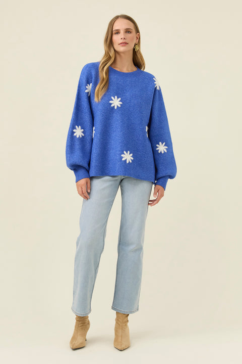 Miru Stitch Flower Jumper - Willow Collective Mudgee