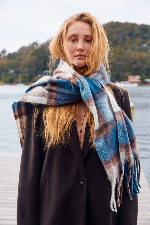 Sloane Check Scarf - Willow Collective Mudgee