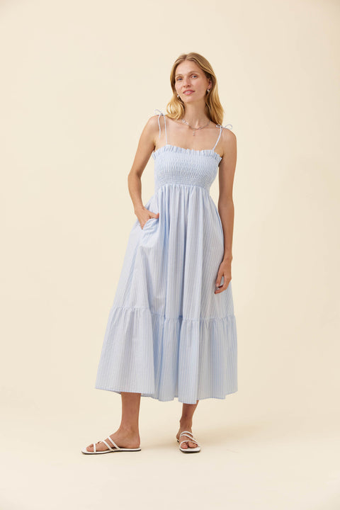 Lyndell Shirred Maxi Dress - Willow Collective Mudgee
