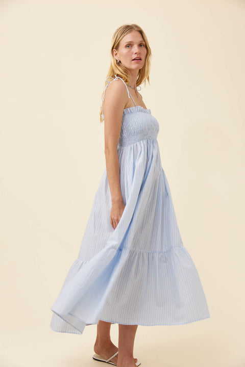Lyndell Shirred Maxi Dress - Willow Collective Mudgee