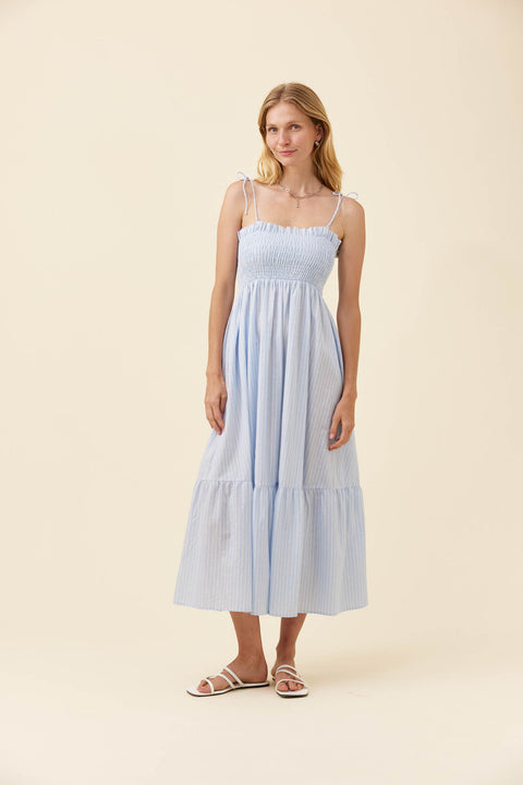 Lyndell Shirred Maxi Dress - Willow Collective Mudgee