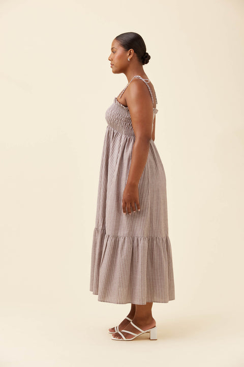 Lyndell Shirred Maxi Dress - Willow Collective Mudgee