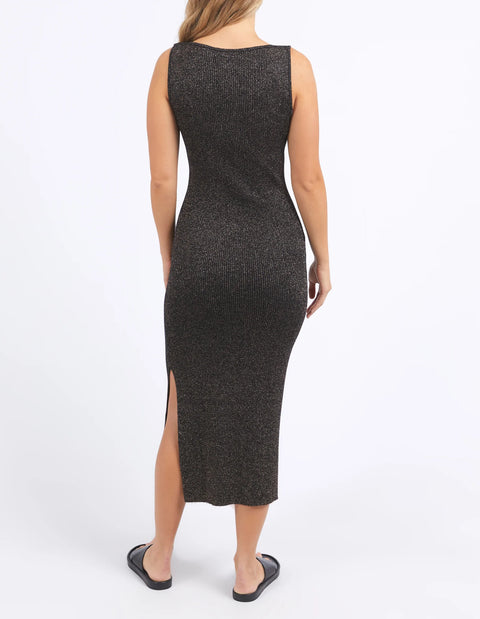 Tessa Metallic Knit Dress