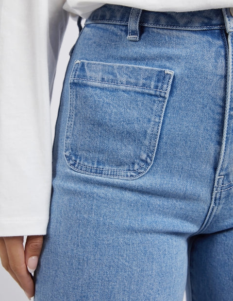 Sarah Wide Leg Jean Light Blue