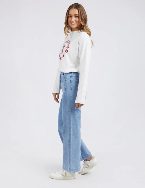Sarah Wide Leg Jean Light Blue